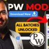Pw mod apk all batches unlocked 2025