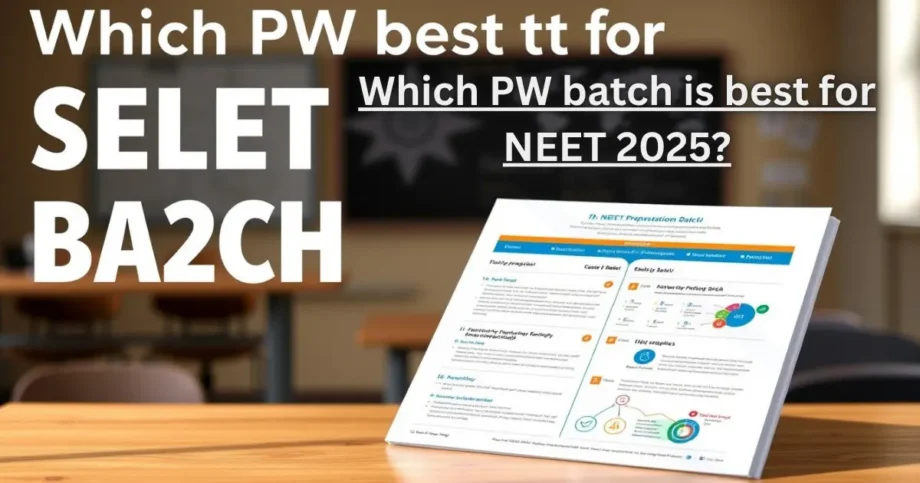 Which Is The PW batch is best for NEET 2025?